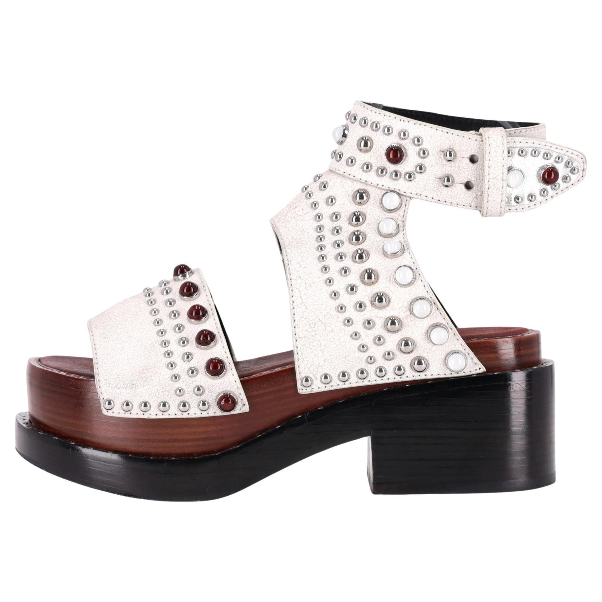 Phillip Lim Nashville Plateausandalen aus Leder mit Nieten