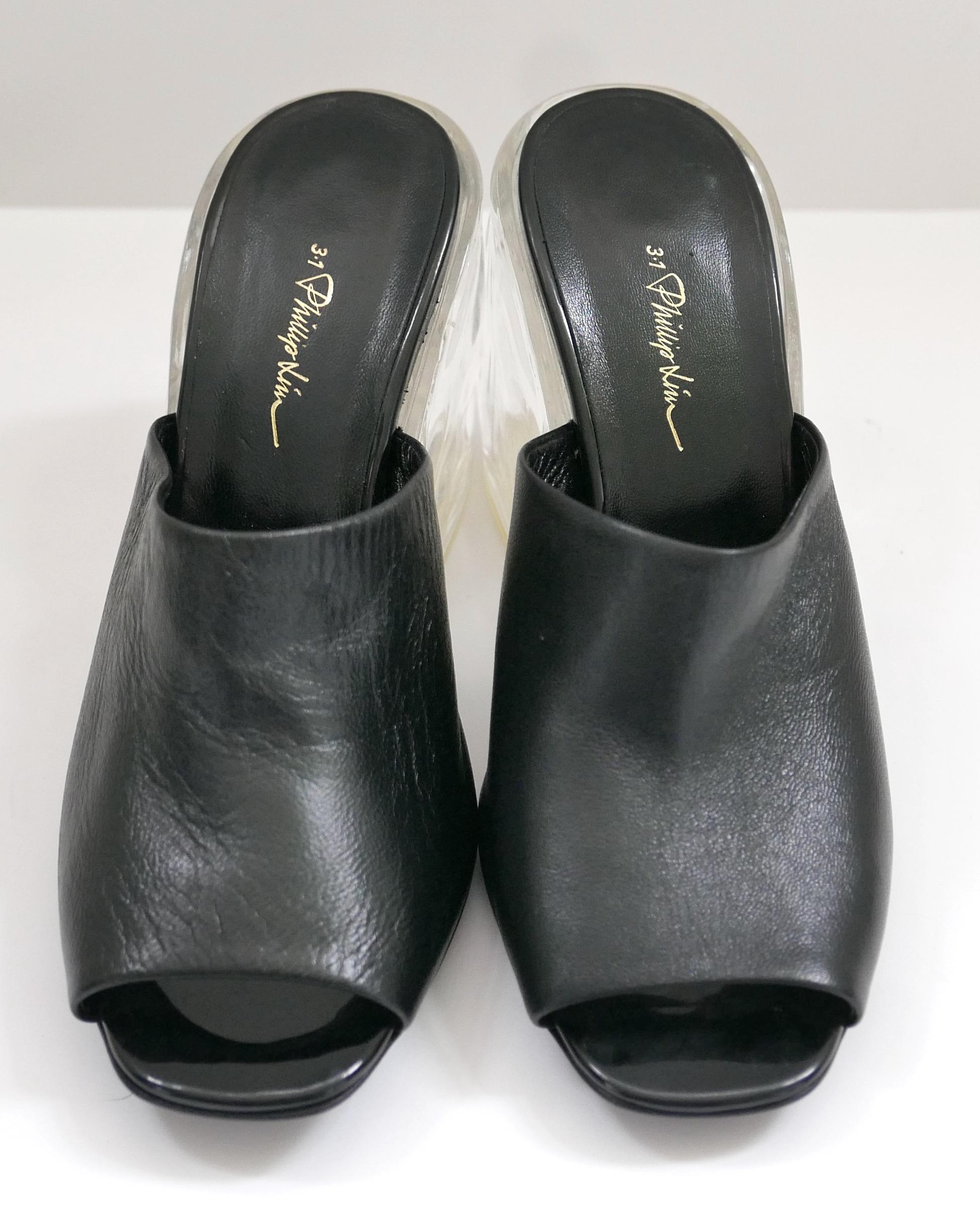 Mules con tacón de plexi Phillip Lim en Nuevo estado para la venta en London, GB