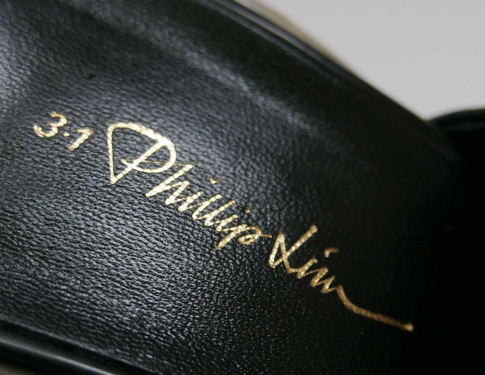 De las mujeres Mules con tacón de plexi Phillip Lim en venta