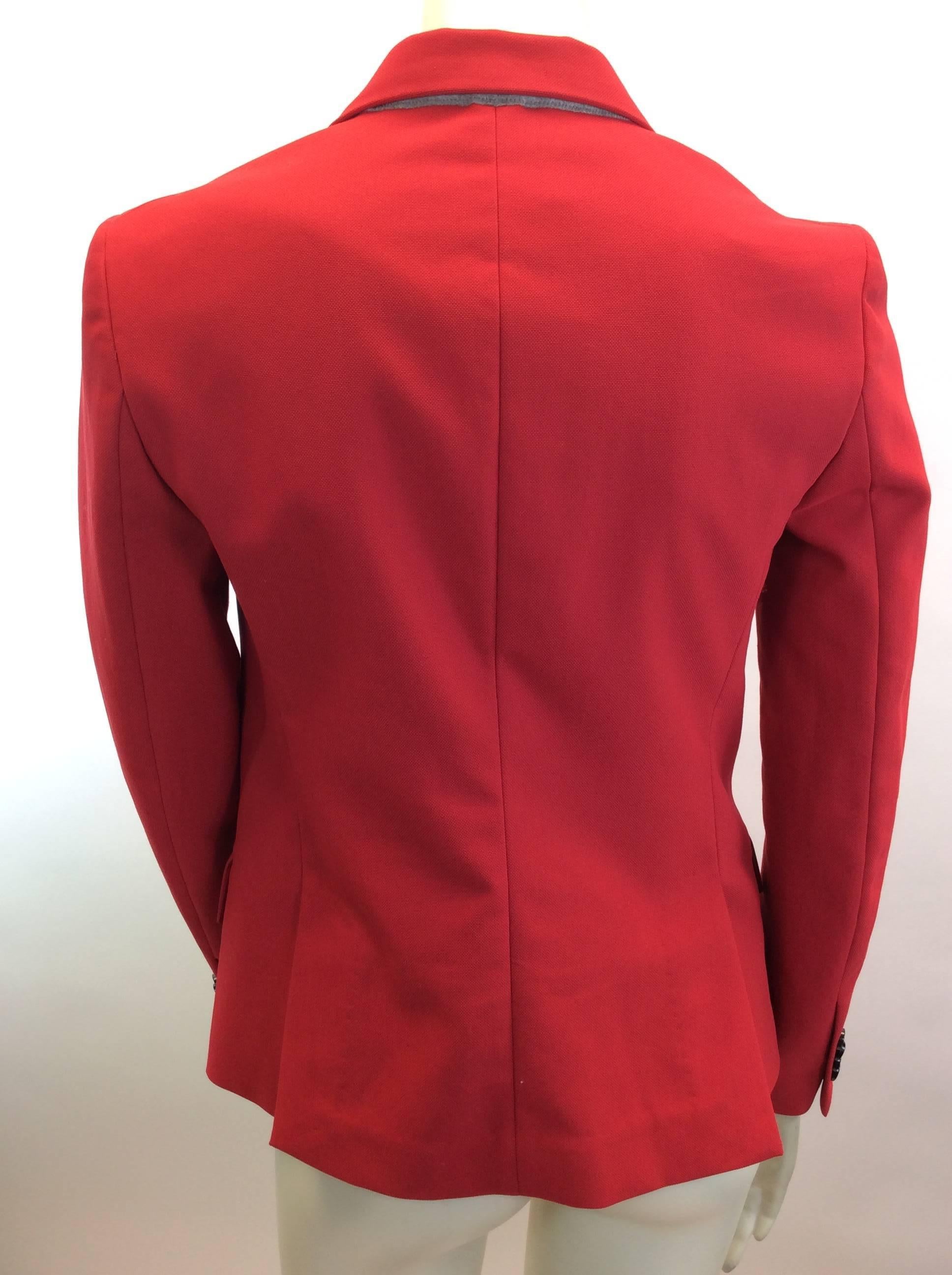 Phillip Lim Red Jacket In Excellent Condition For Sale In Narberth, PA