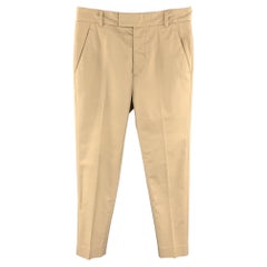 PHILLIP LIM Size 28 Khaki Cotton Blend Tab Front Casual Pants