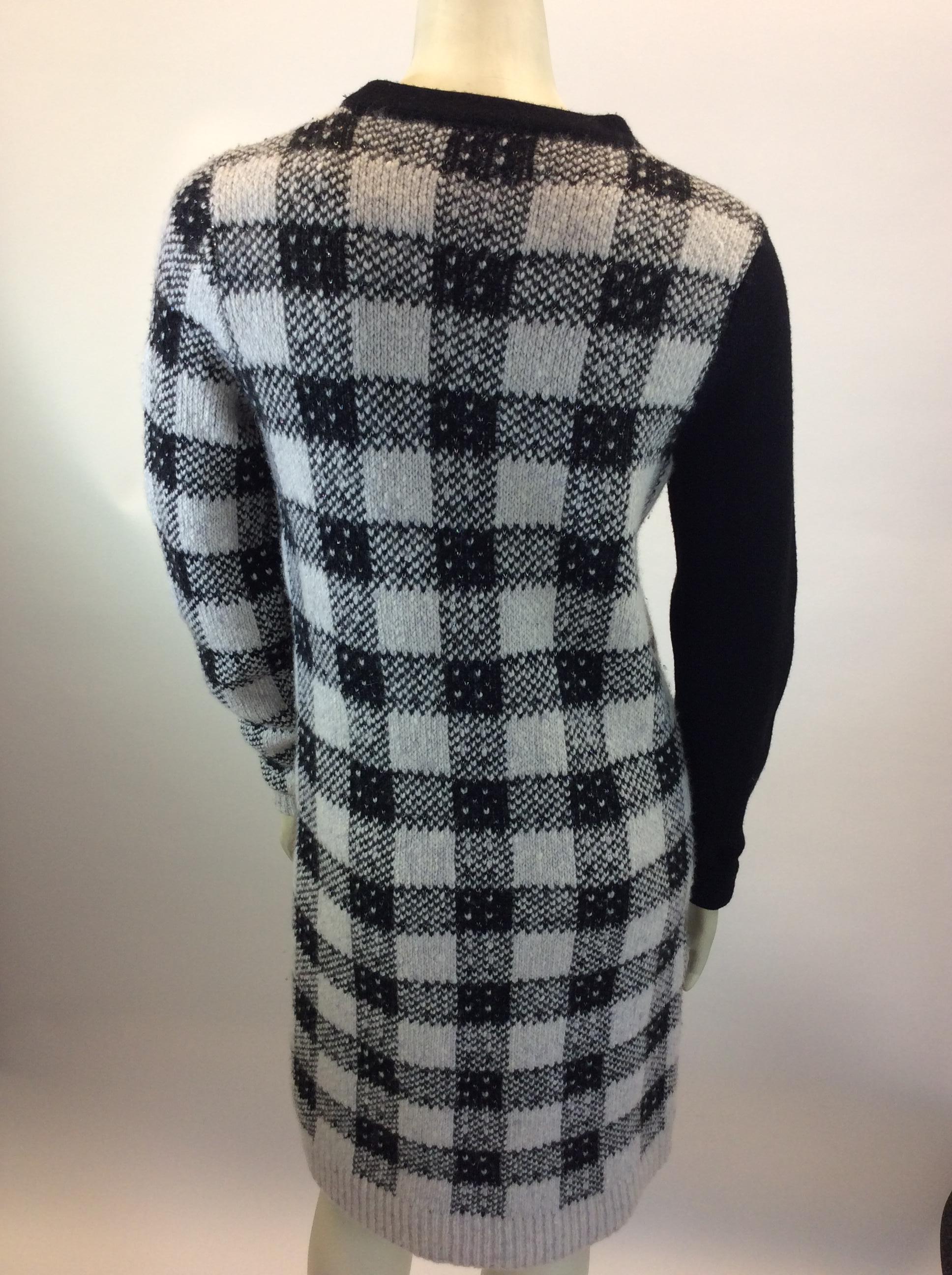 Phillip Lim White and Black Sweater Dress In Good Condition For Sale In Narberth, PA
