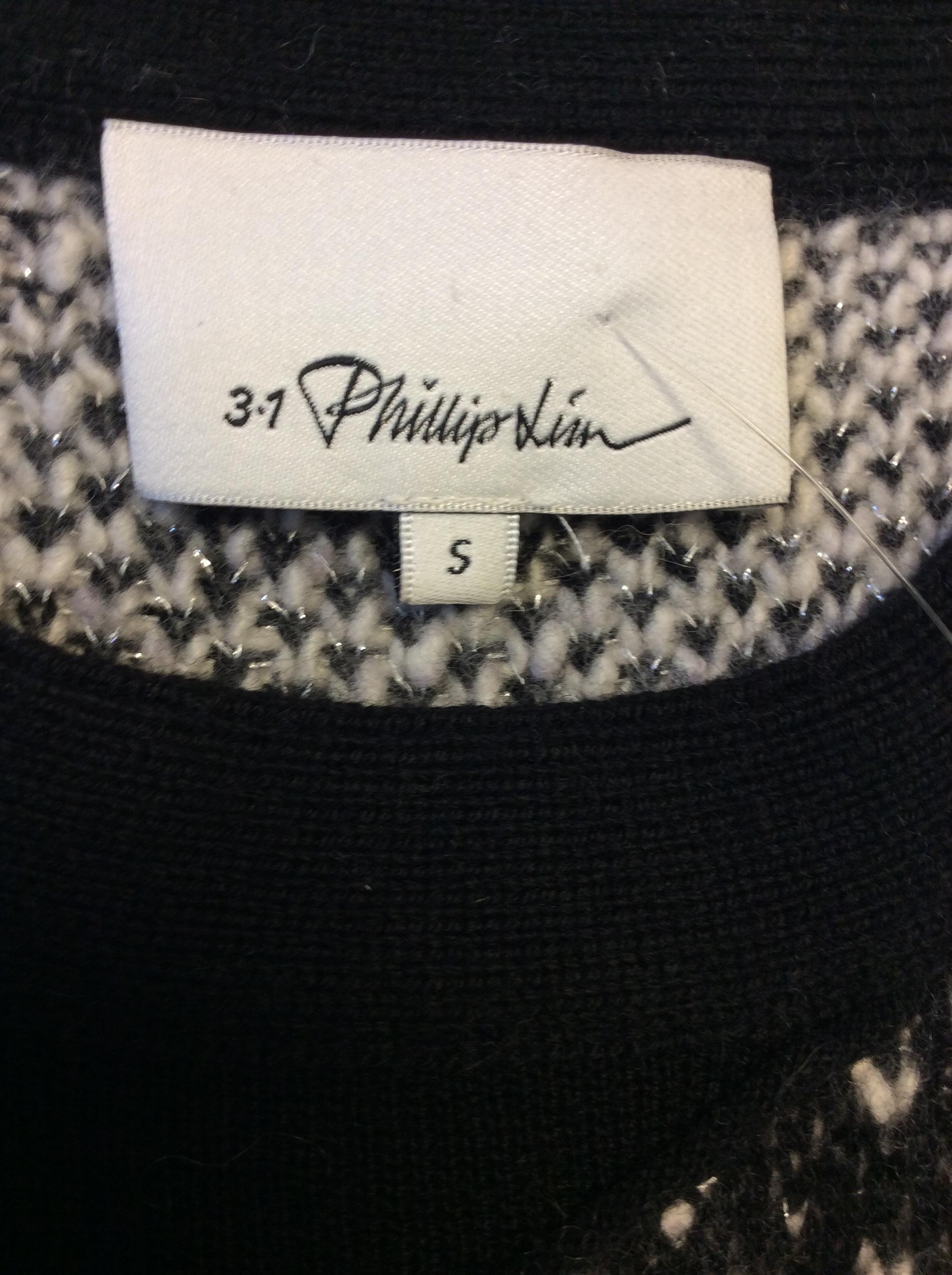 Phillip Lim White and Black Sweater Dress For Sale 2