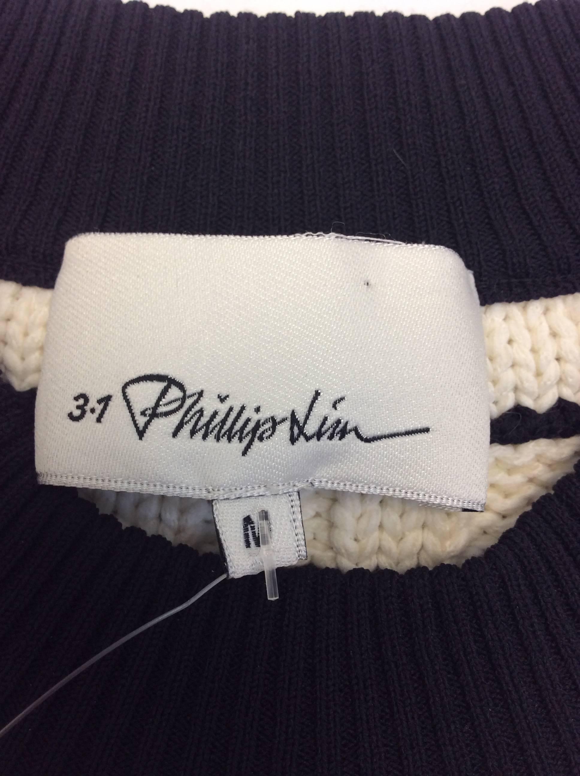 Phillip Lim White and Black Sweater 1