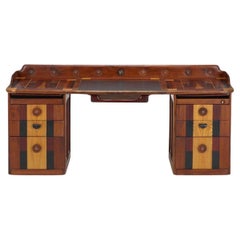 Used Phillip Lloyd Powell American Craft Custom Double Pedestal Desk