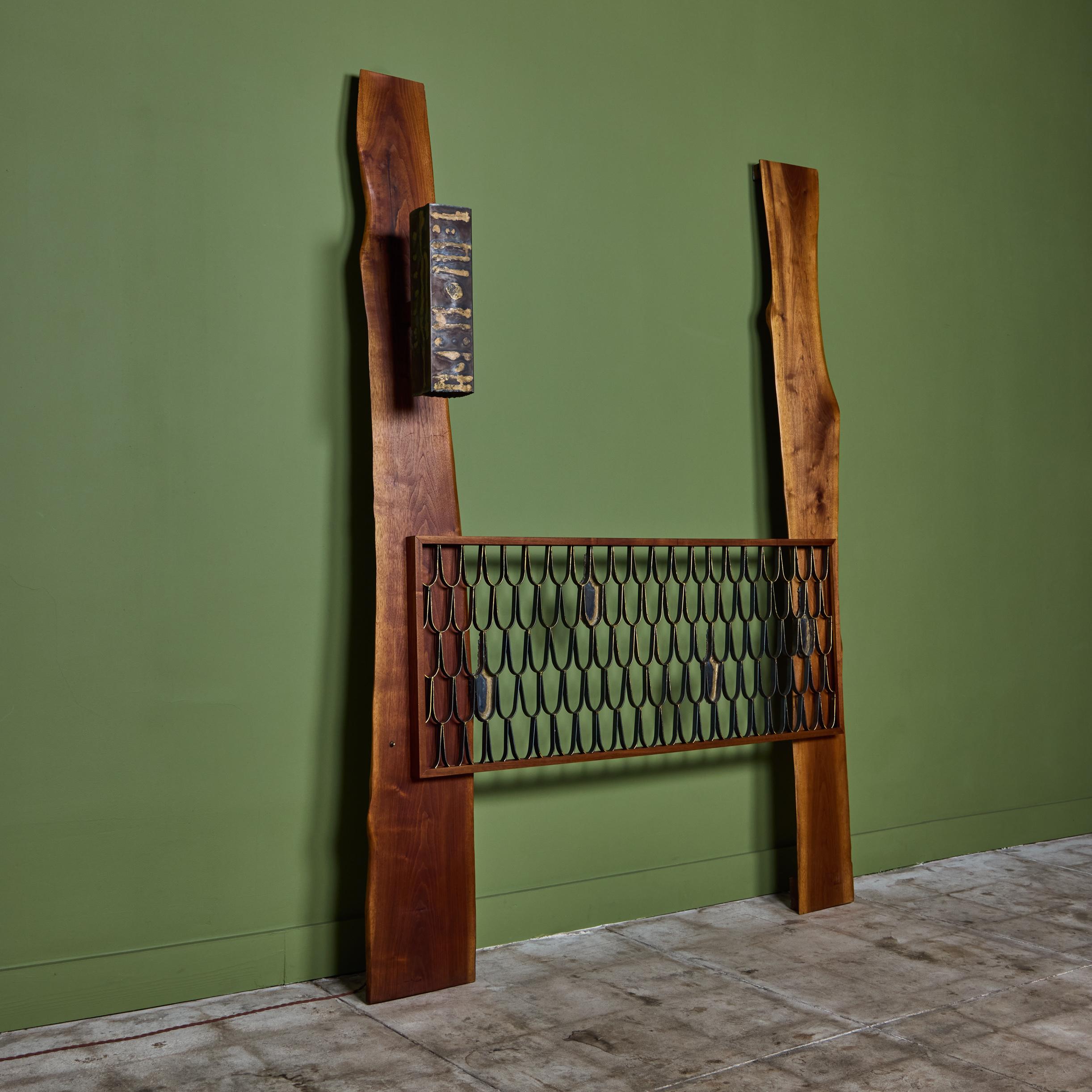 Mid-Century Modern Phillip Lloyd Powell and Paul Evans Queen Headboard For Sale