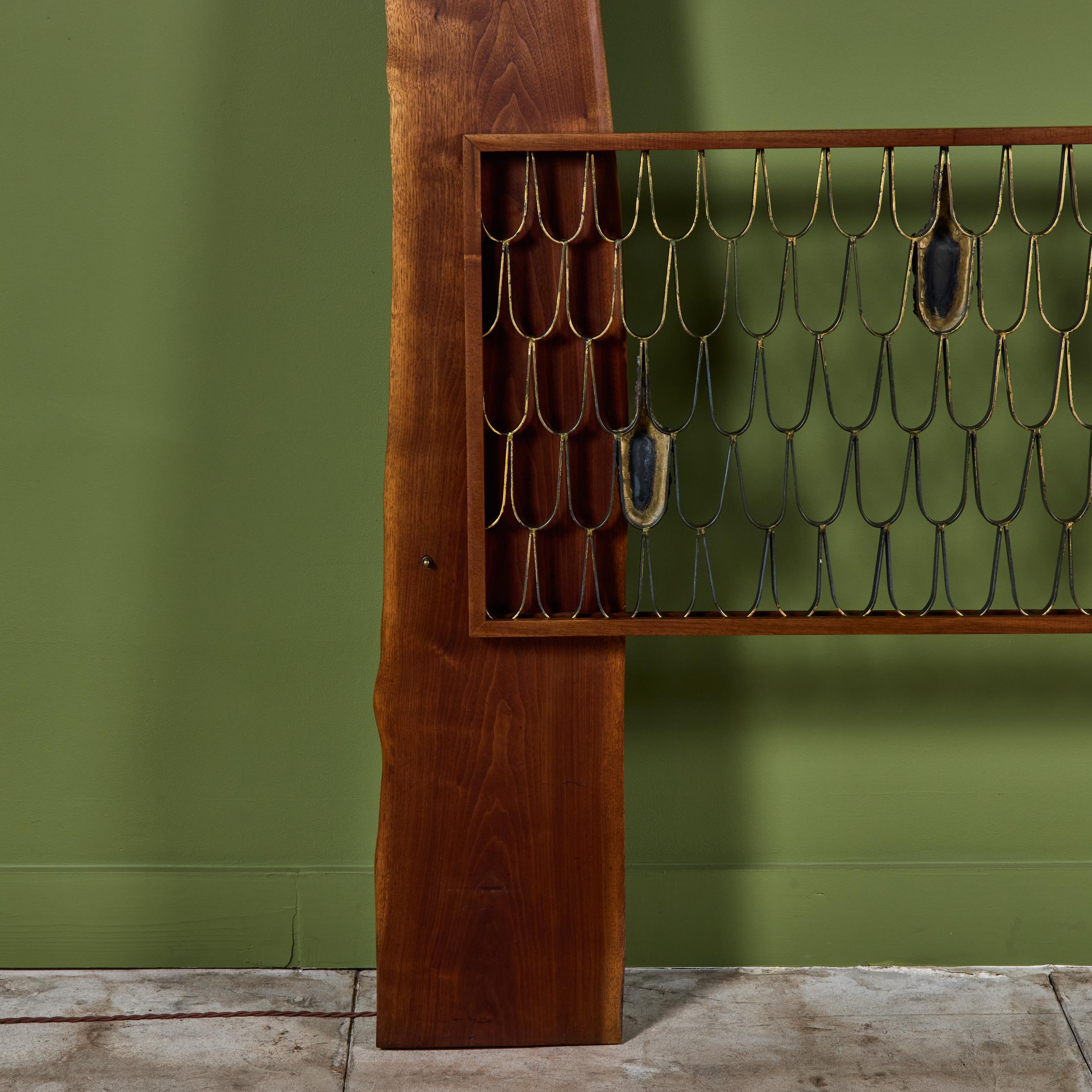 Mid-20th Century Phillip Lloyd Powell and Paul Evans Queen Headboard For Sale