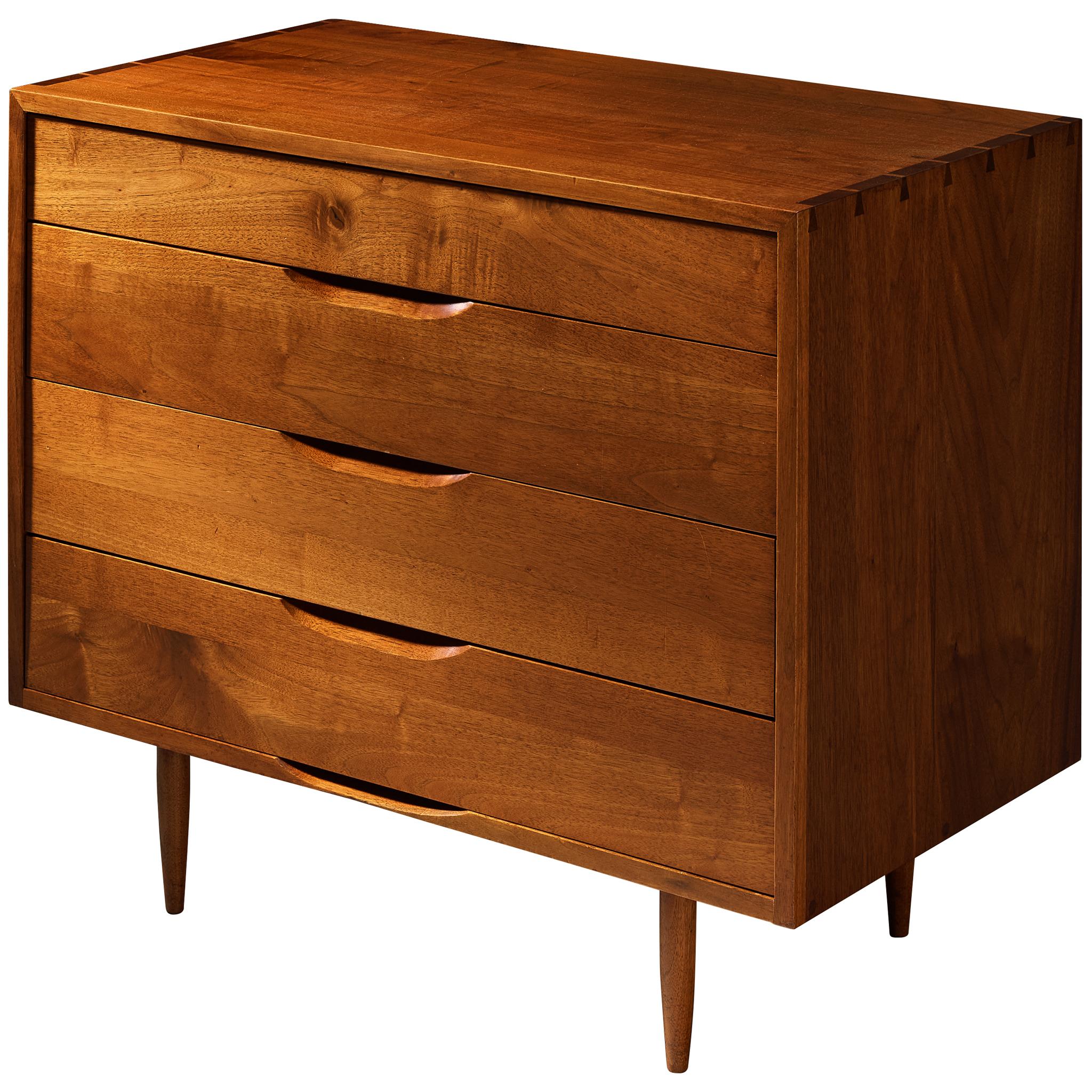Phillip Lloyd Powell Custom-Made Chest of Drawers in Solid Walnut