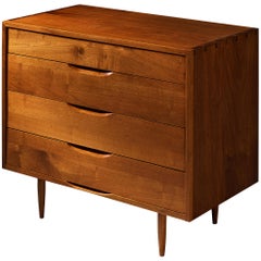 Phillip Lloyd Powell Custom-Made Chest of Drawers in Solid Walnut
