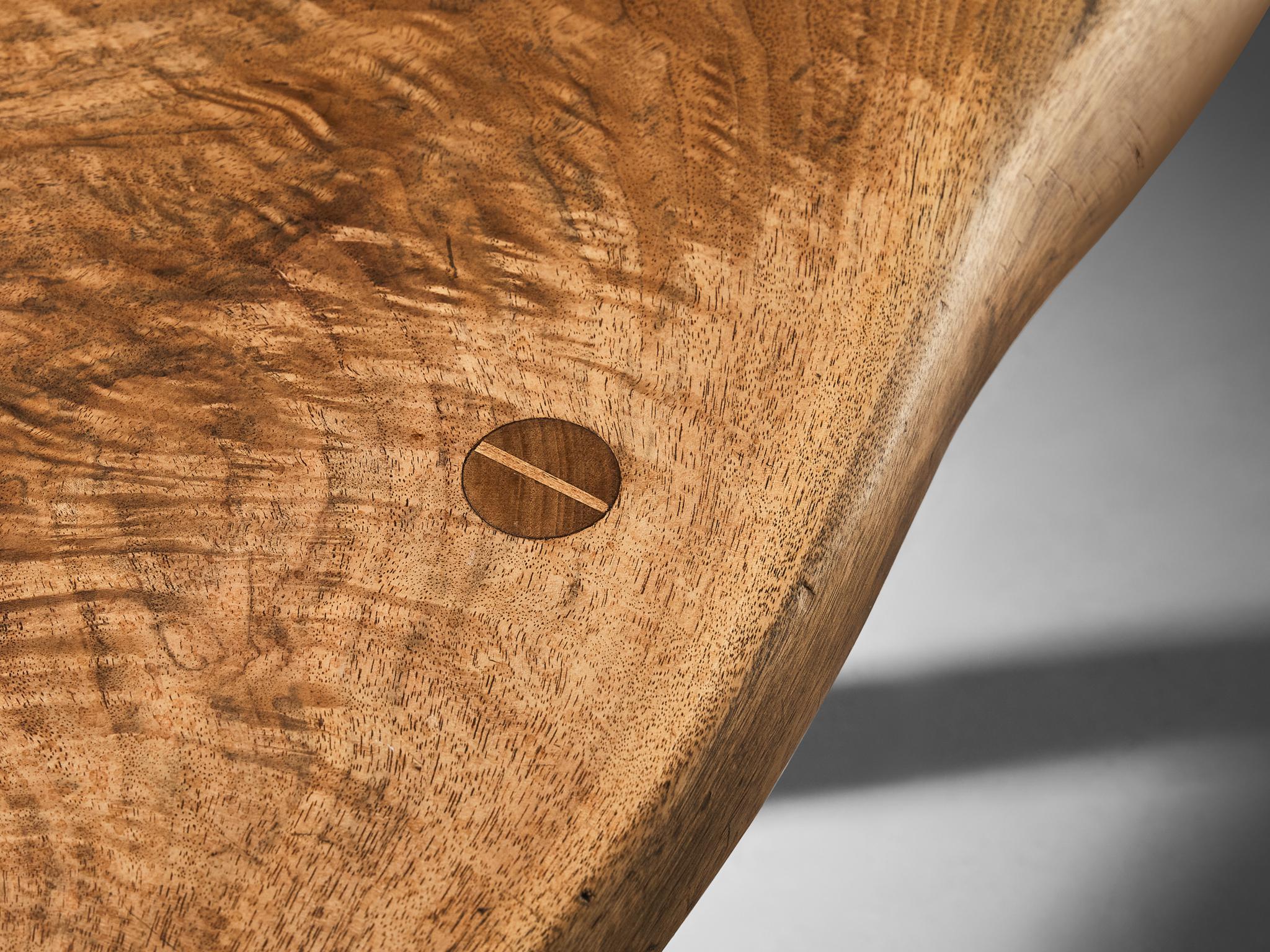 Phillip Lloyd Powell Long Coffee Table or Bench in Solid Walnut For Sale 4