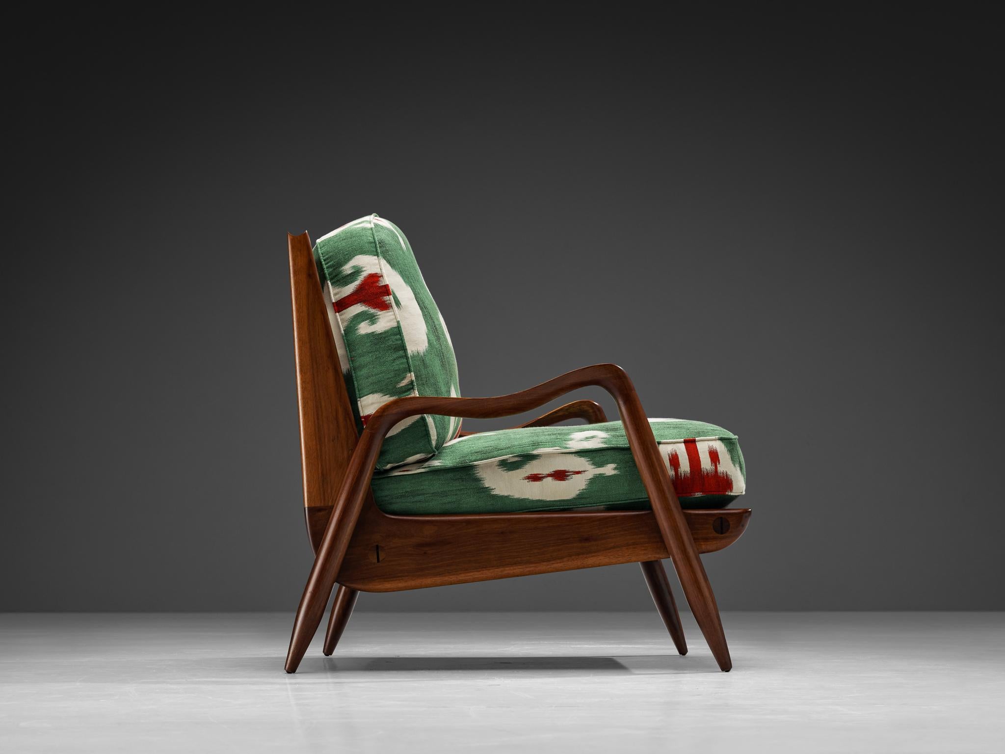 Phillip Lloyd Powell 'New Hope' Lounge Chair in American Walnut In Good Condition In Waalwijk, NL