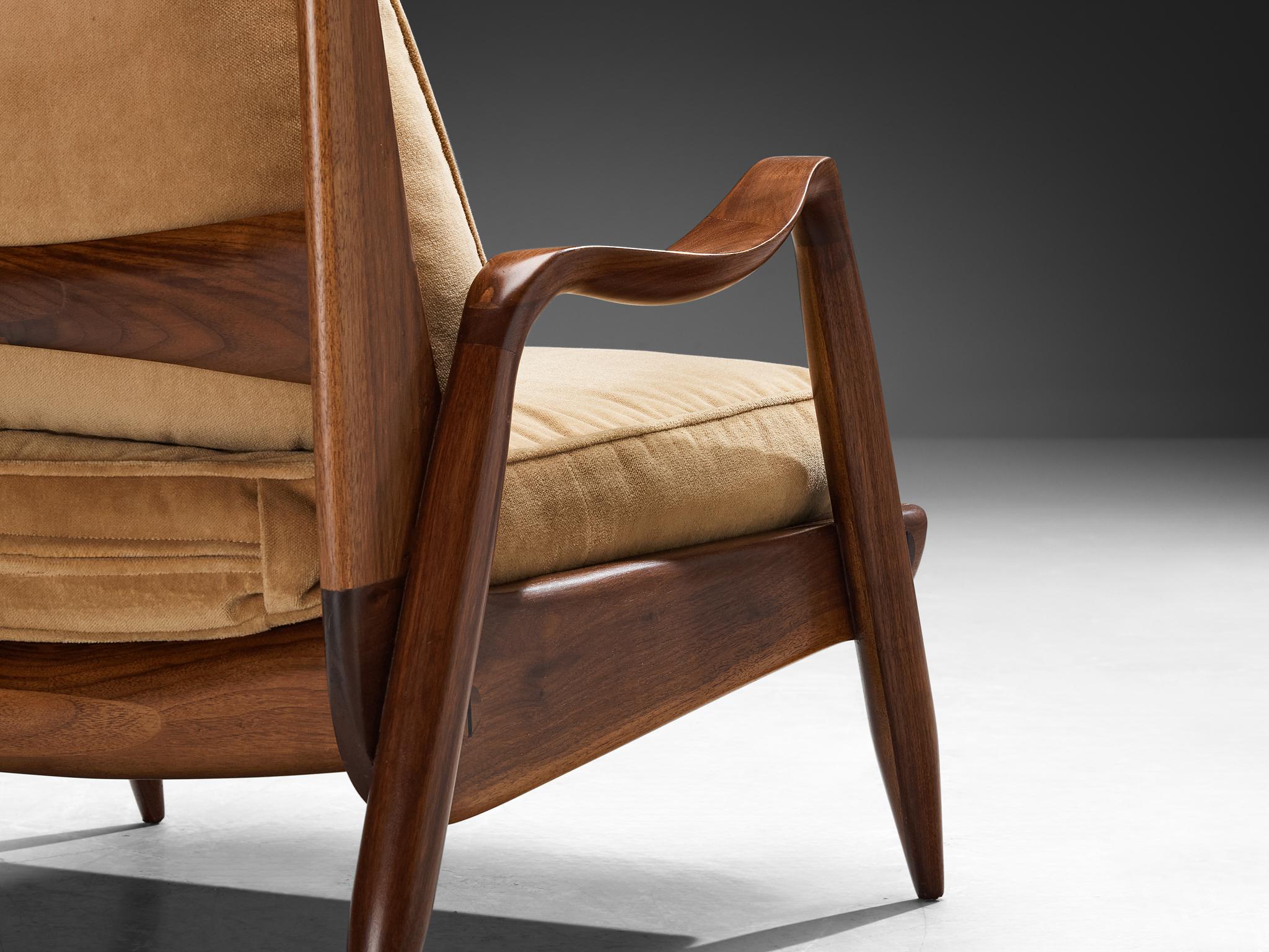 Phillip Lloyd Powell 'New Hope' Lounge Chair in American Walnut 1