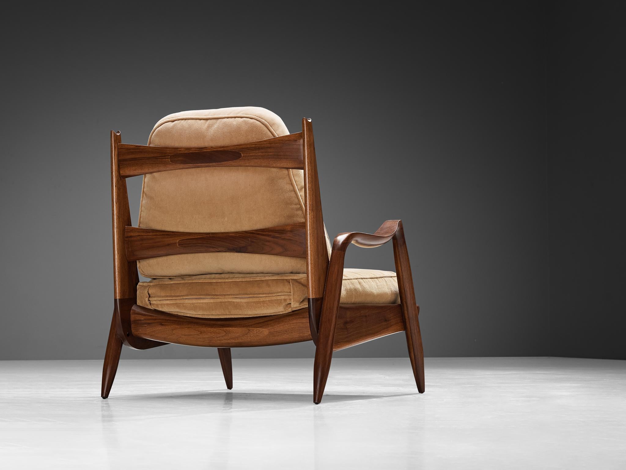 Phillip Lloyd Powell 'New Hope' Lounge Chair in American Walnut 2