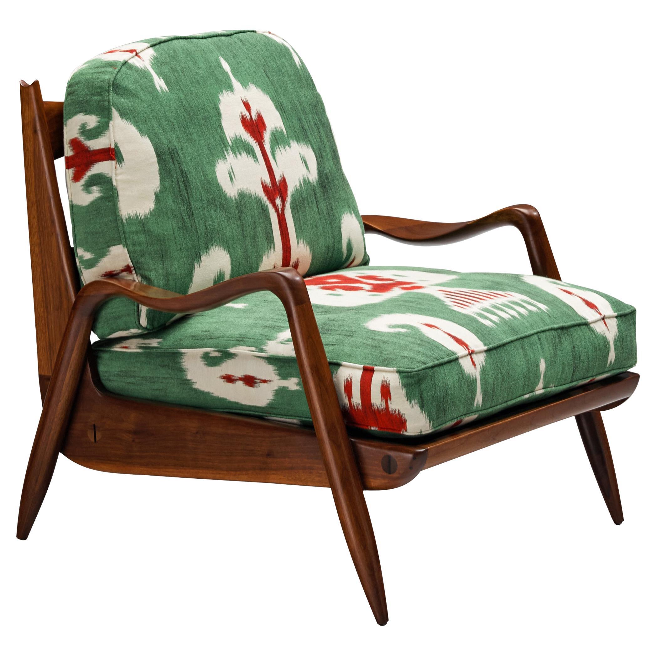 Phillip Lloyd Powell 'New Hope' Lounge Chair in American Walnut