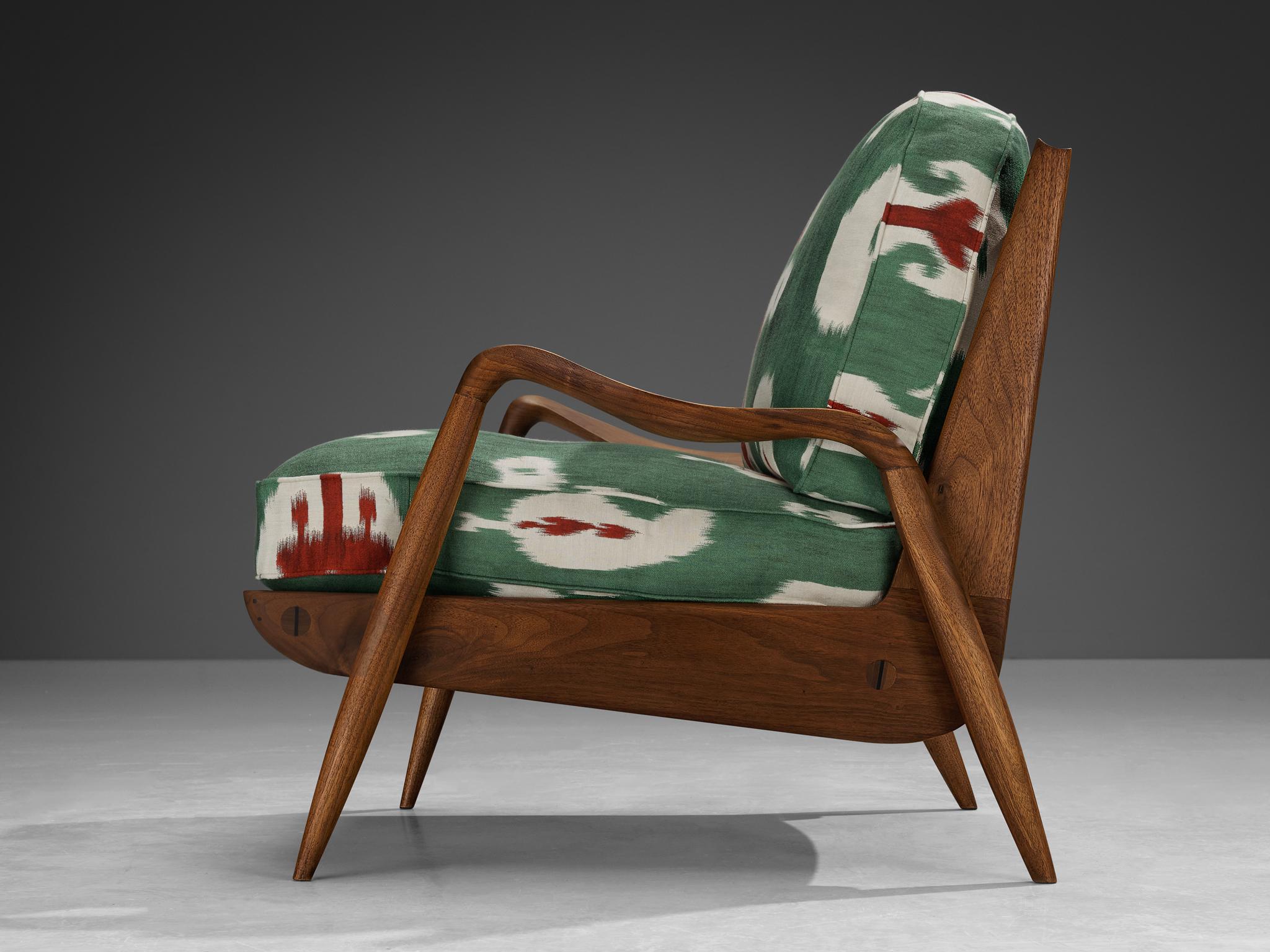 Phillip Lloyd Powell Pair of 'New Hope' Lounge Chairs in American Walnut  For Sale 24