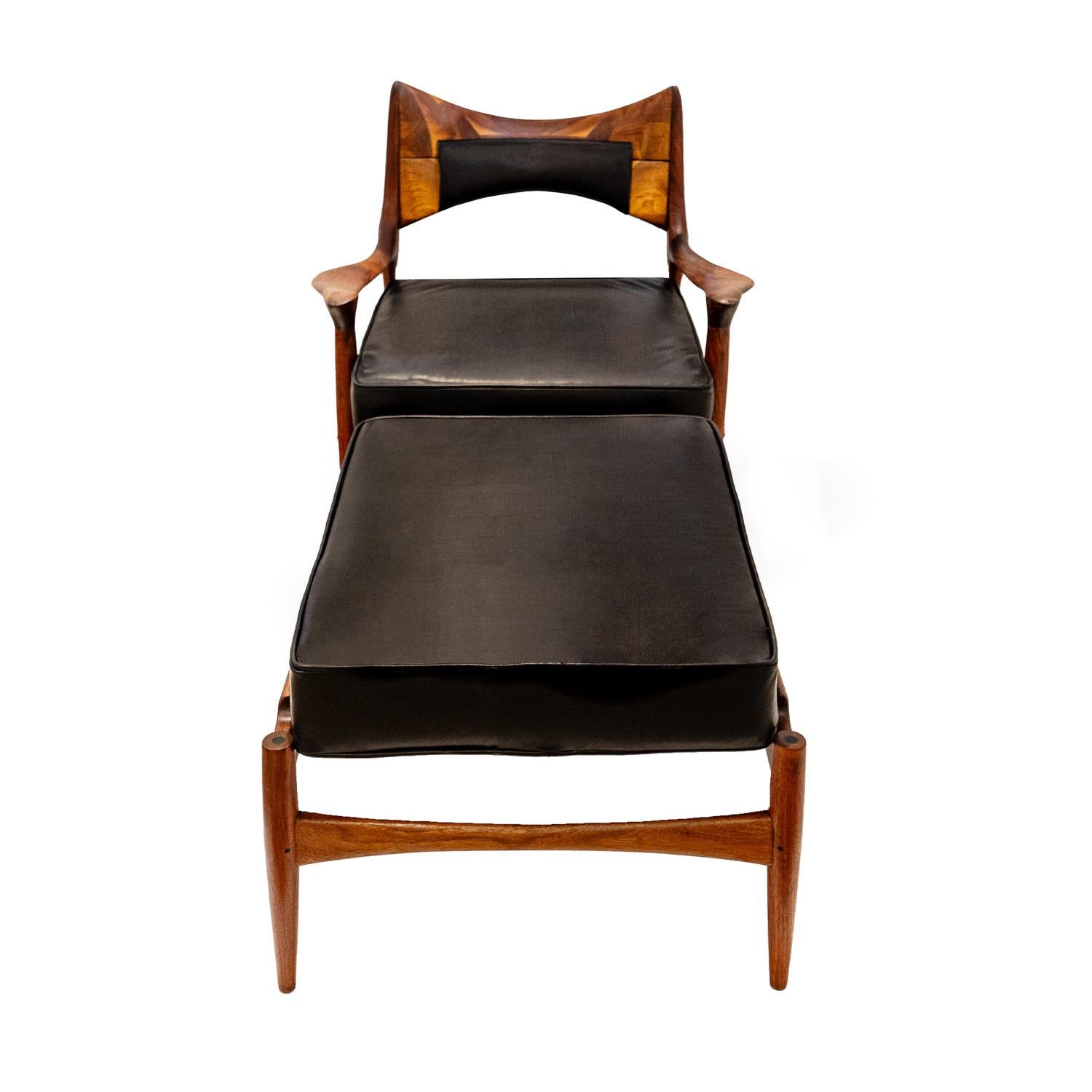 Mid-Century Modern Phillip Lloyd Powell Rare and Iconic Chair and Ottoman Early-1960s For Sale