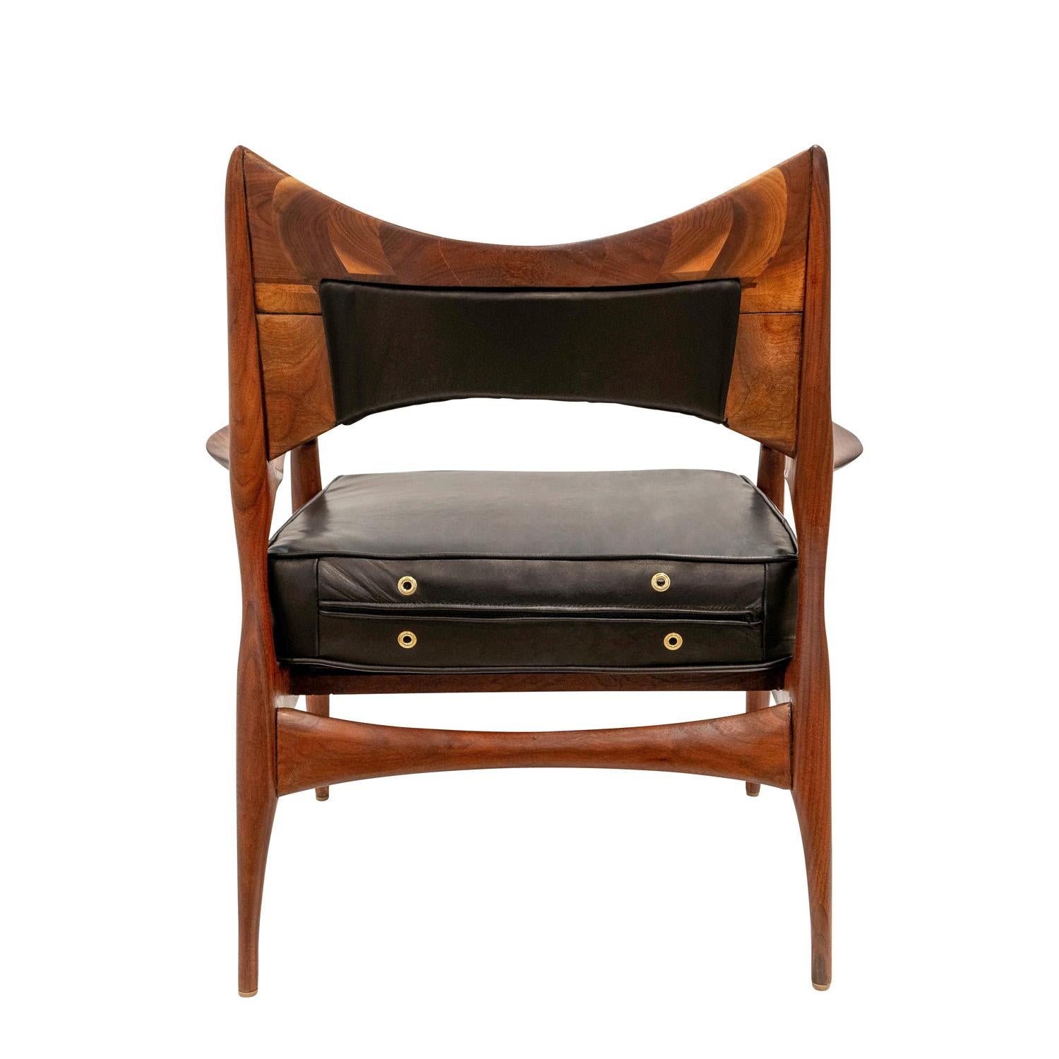 Mid-20th Century Phillip Lloyd Powell Rare and Iconic Chair and Ottoman Early-1960s For Sale