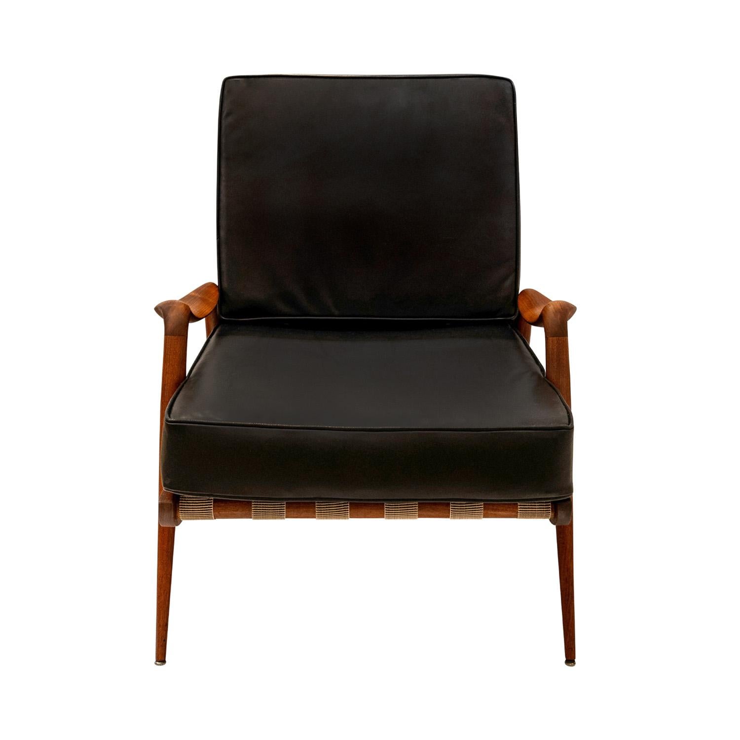 Mid-Century Modern Phillip Lloyd Powell Rare High Back Lounge Chair Early-1960s For Sale