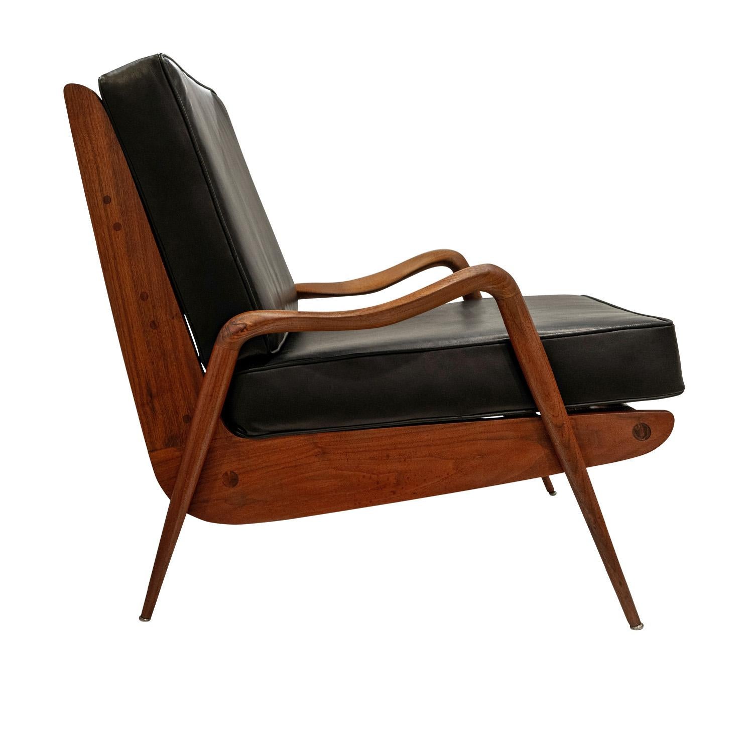 American Phillip Lloyd Powell Rare High Back Lounge Chair Early-1960s For Sale