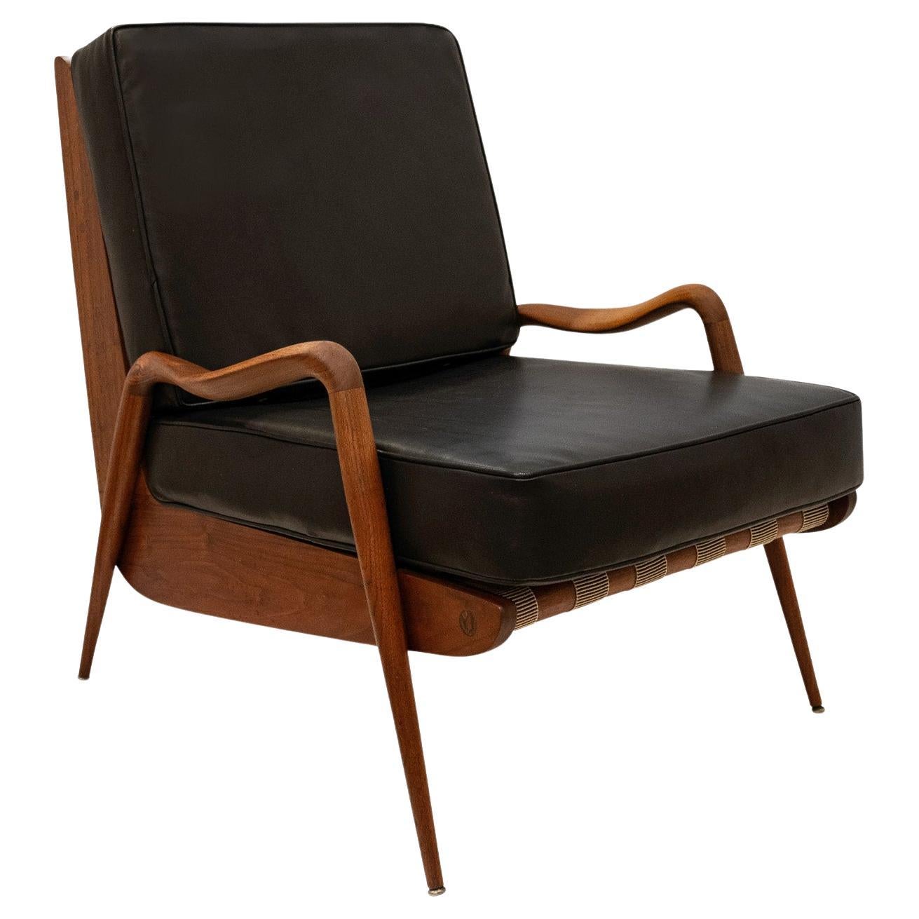 Phillip Lloyd Powell Rare High Back Lounge Chair Early-1960s For Sale