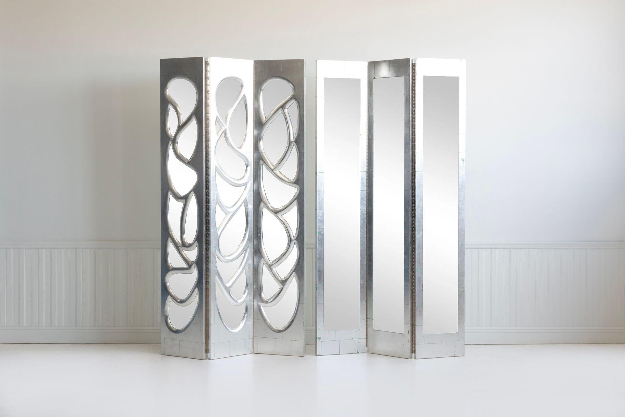 Studio Phillip Lloyd Powell Paraventi a specchio 1975c In condizioni buone in vendita a Chicago, IL