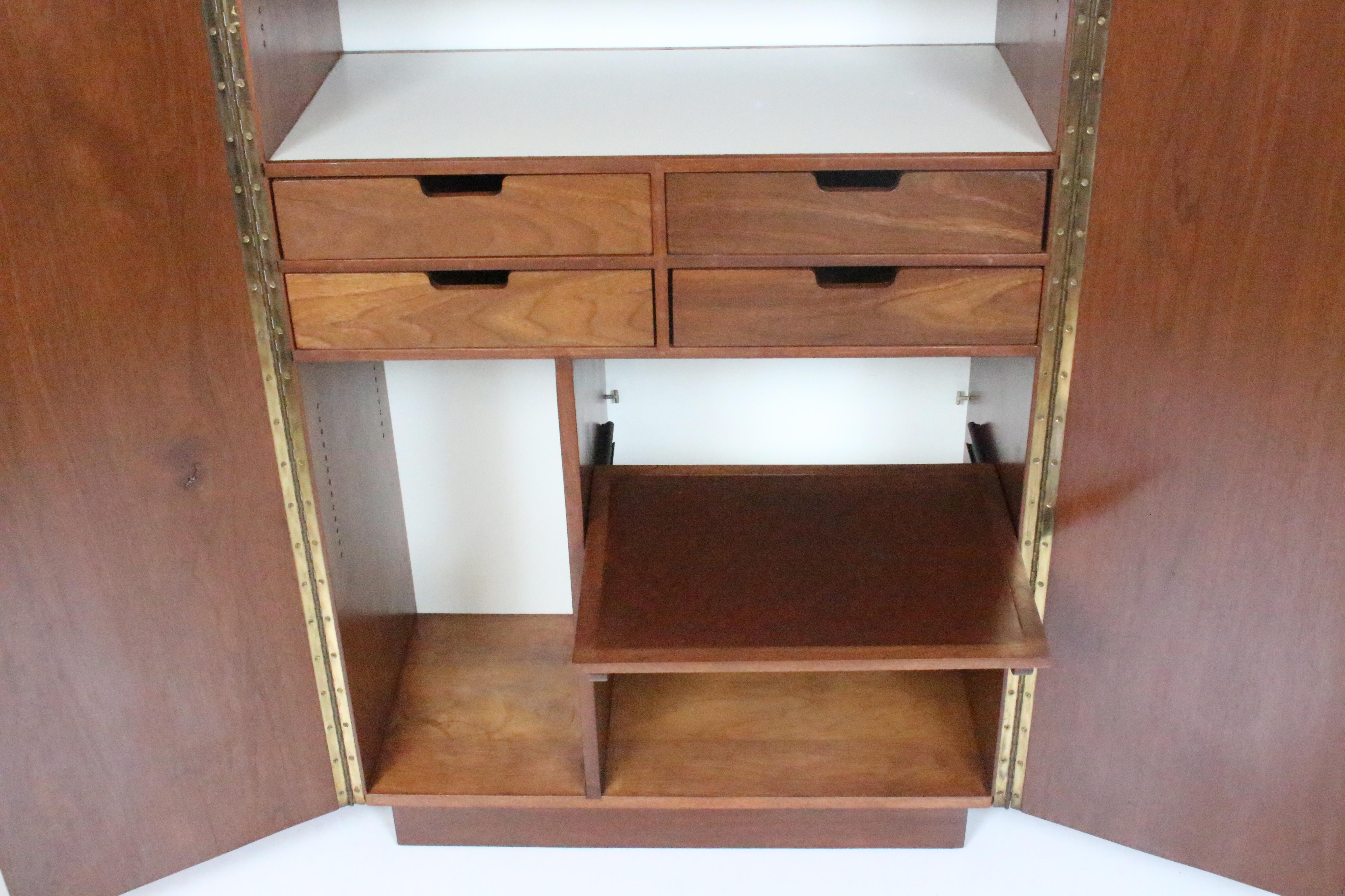 Phillip Lloyd Powell Two Door Walnut Bar Cabinet, Circa 1960 For Sale 10