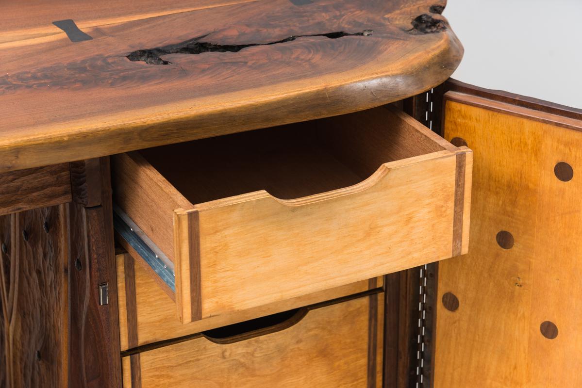 Phillip Lloyd Powell, Unique Carved Desk, USA For Sale 6