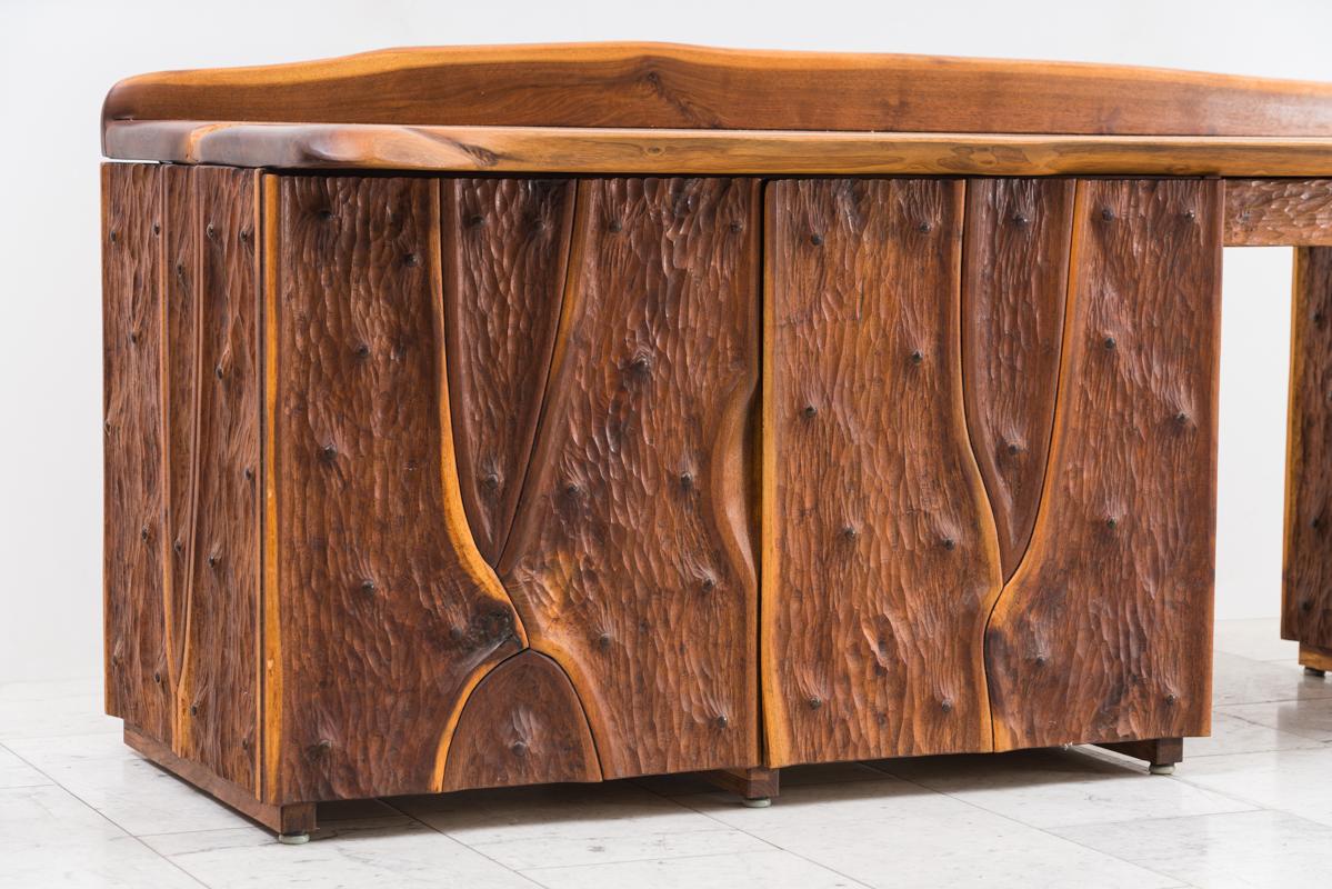 Phillip Lloyd Powell, Unique Carved Desk, USA For Sale 8