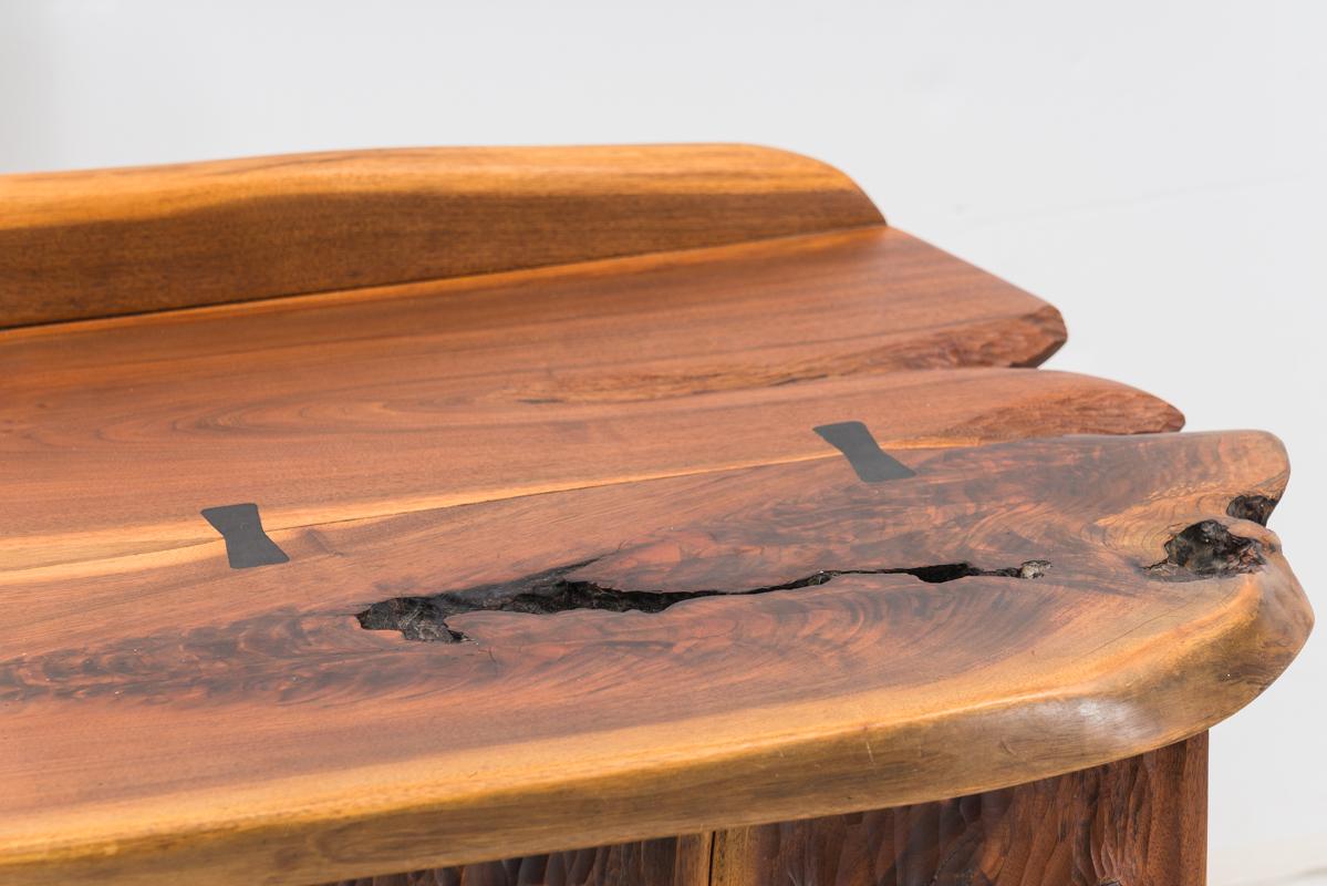Iron Phillip Lloyd Powell, Unique Carved Desk, USA For Sale