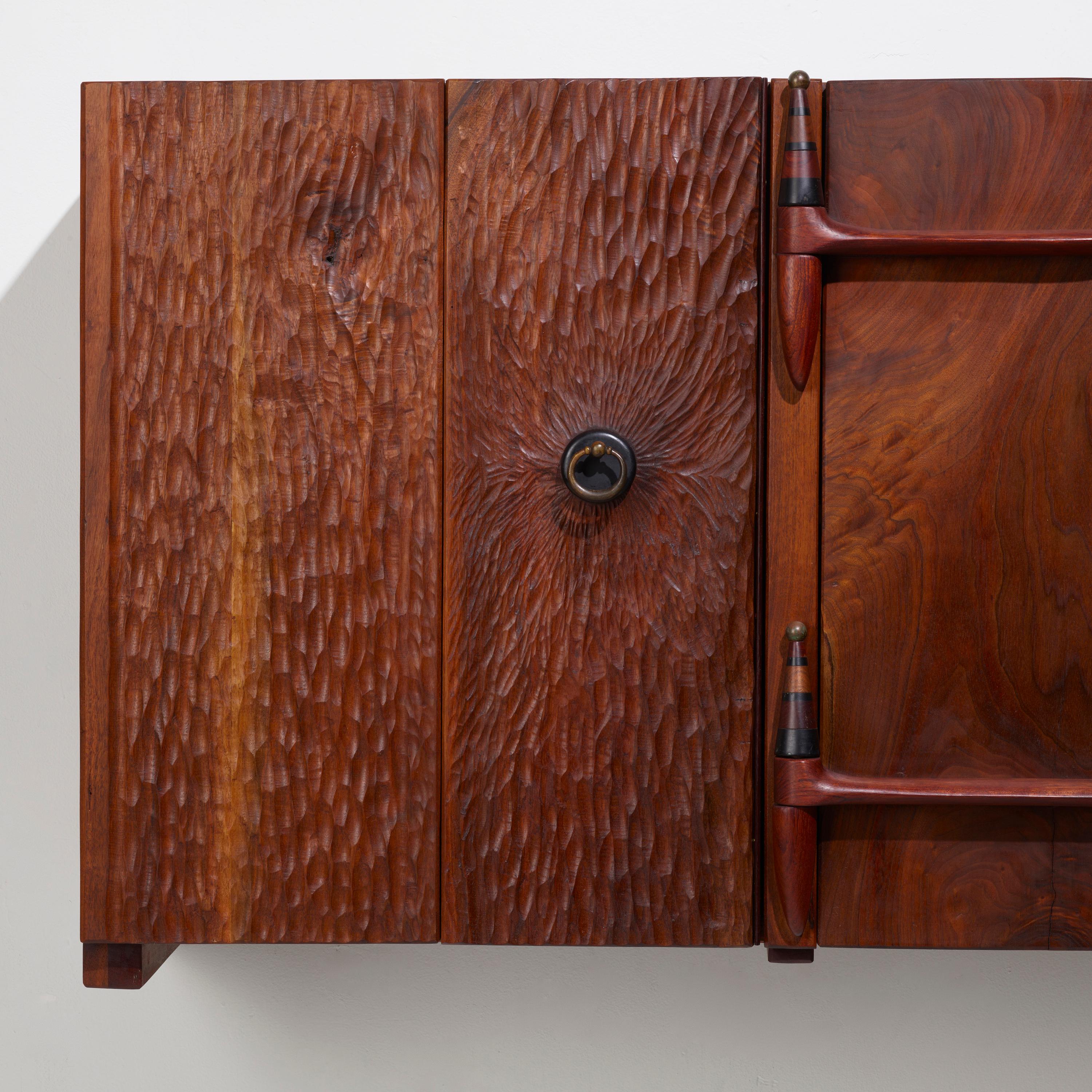Mid-Century Modern Phillip Lloyd Powell: Wall-Mounted Cabinet For Sale