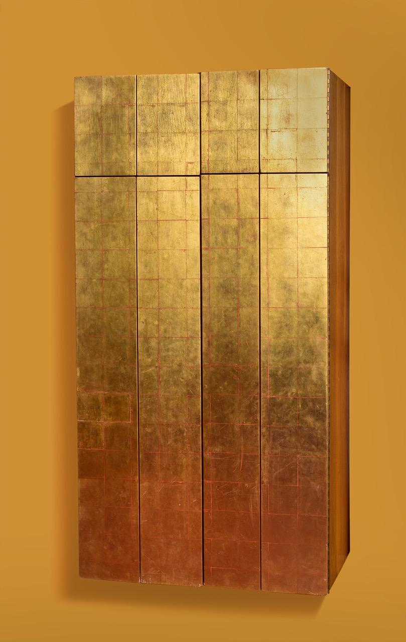 gold wall cabinet
