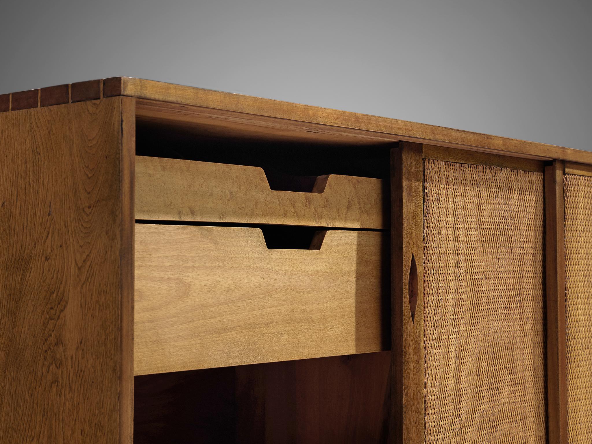 Phillip Lloyd Powell Walnut Sideboard with Seagrass 4