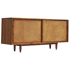 Phillip Lloyd Powell Walnut Sideboard with Seagrass