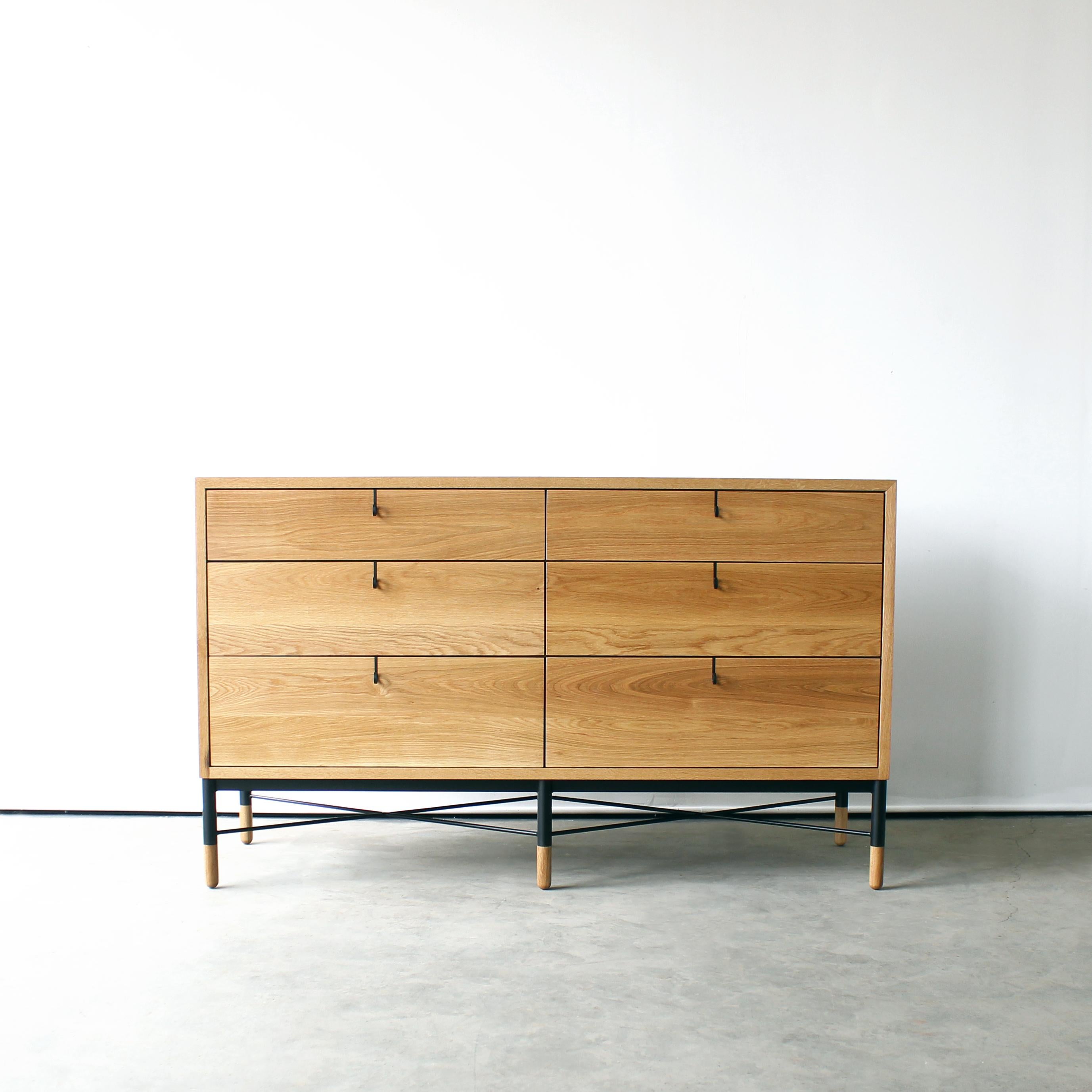 American Phillip Modern Solid Wood Dresser by Crump and Kwash  For Sale
