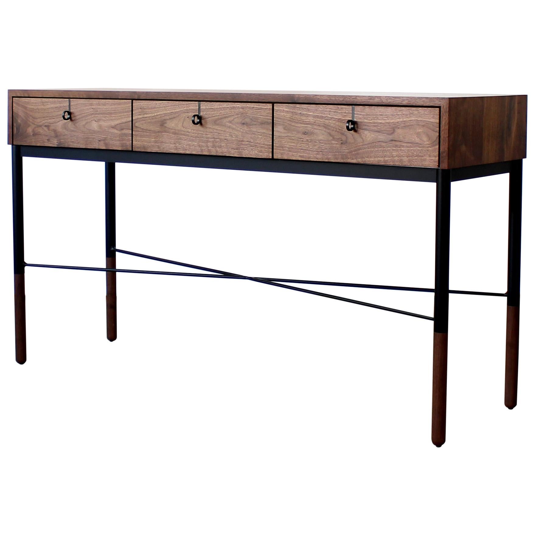 Phillip Modern Walnut Console or Entryway Table