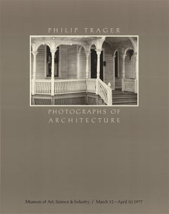 1977 After Phillip Trager 'Photographs of Architecture' Gray Offset Lithograph