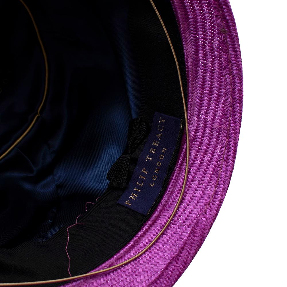 Phillip Treacy Magenta Parasisal Occasion Hat In Excellent Condition In London, GB