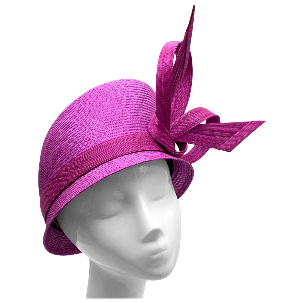 Phillip Treacy Magenta Parasisal Occasion Hat For Sale