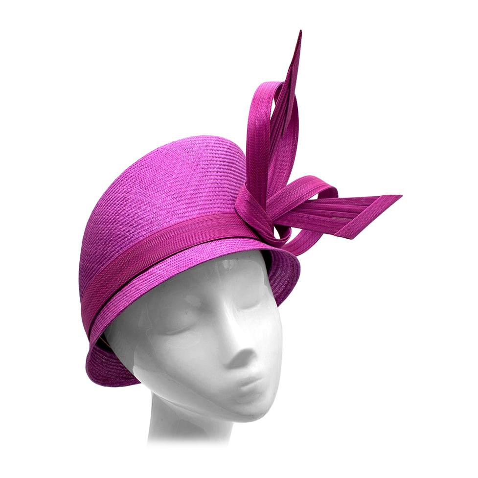 Phillip Treacy Magenta Parasisal Occasion Hat