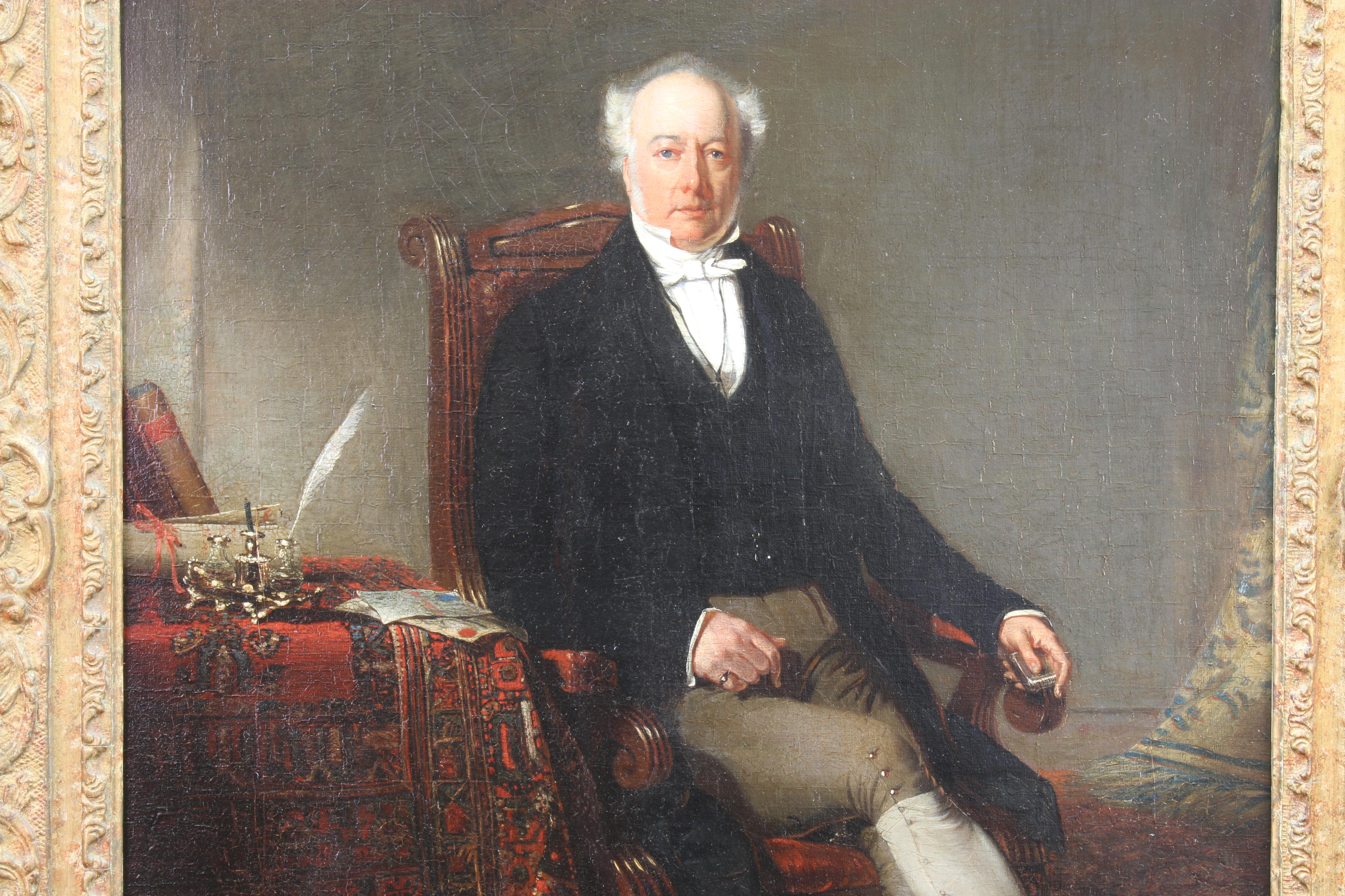 Charles Grey, 2nd Earl Grey, former Prime Minister of the United Kingdom - Black Portrait Painting by Phillip Westcott