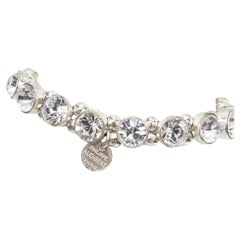 Bracelet à chaîne élastique PHILLIPE AUDIBERT en perles de cristal rond argentées