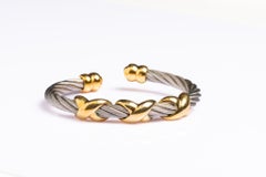 Brazalete de cable Phillipe Charriol de oro de 18 ct y acero inoxidable