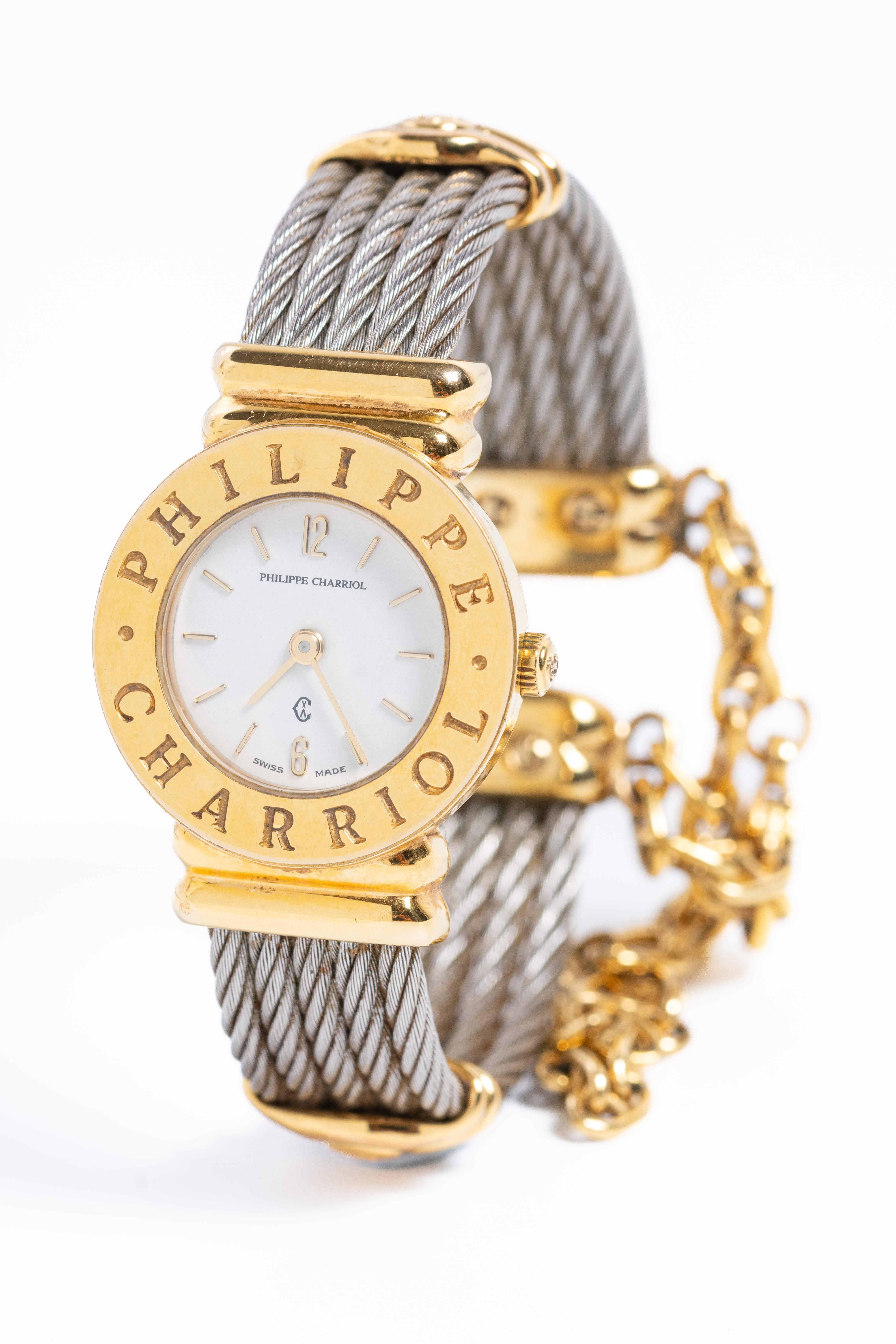 Phillipe Charriol Gold Plated and Stainless Steel Ladies Wristwatch 2