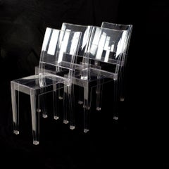 Phillippe Starck for Kartell La Marie MCM Clear Acrylic Dining Chairs, Set 4