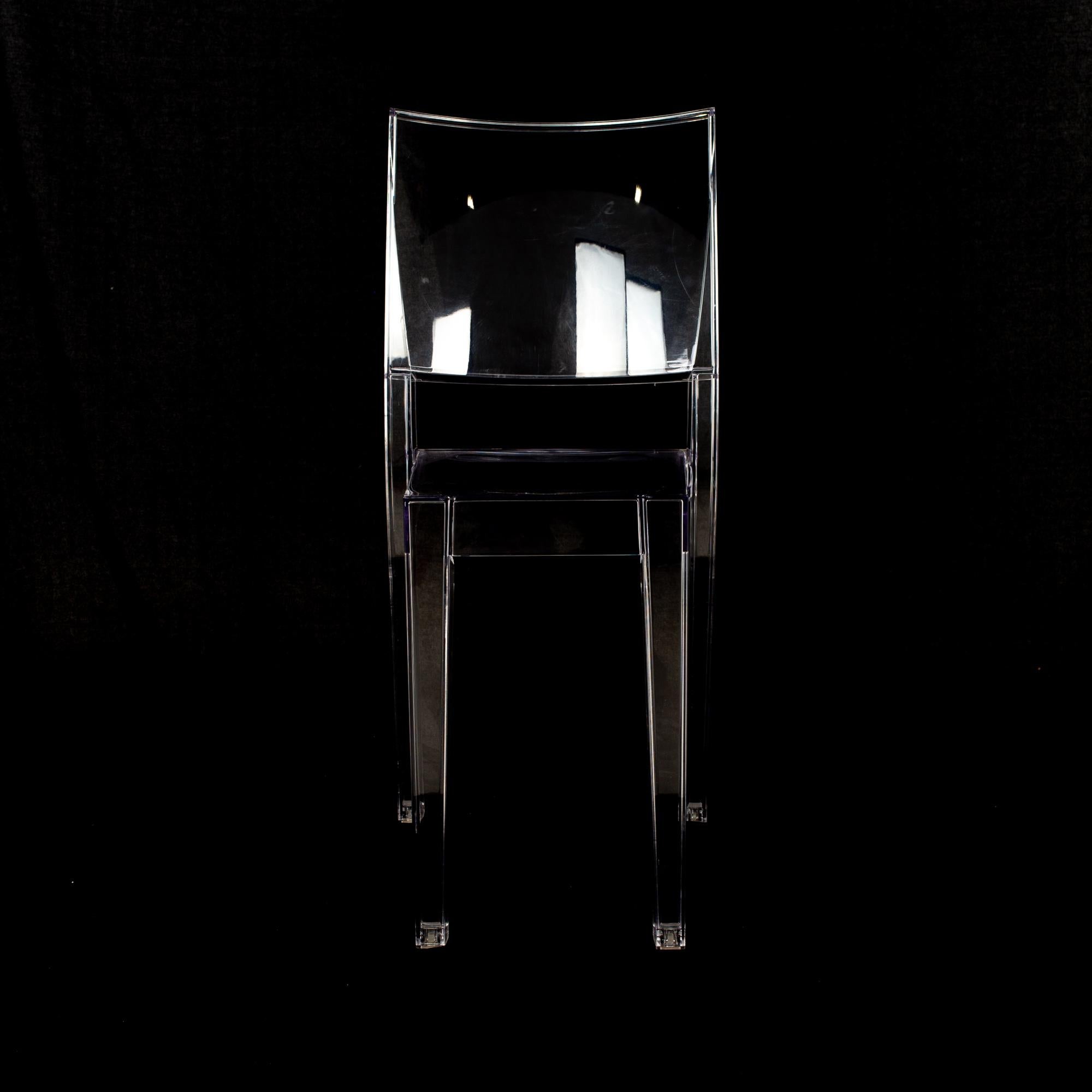 Phillippe Starck for Kartell La Marie MCM Clear Acrylic Dining Chairs, Set 4 In Good Condition In Countryside, IL