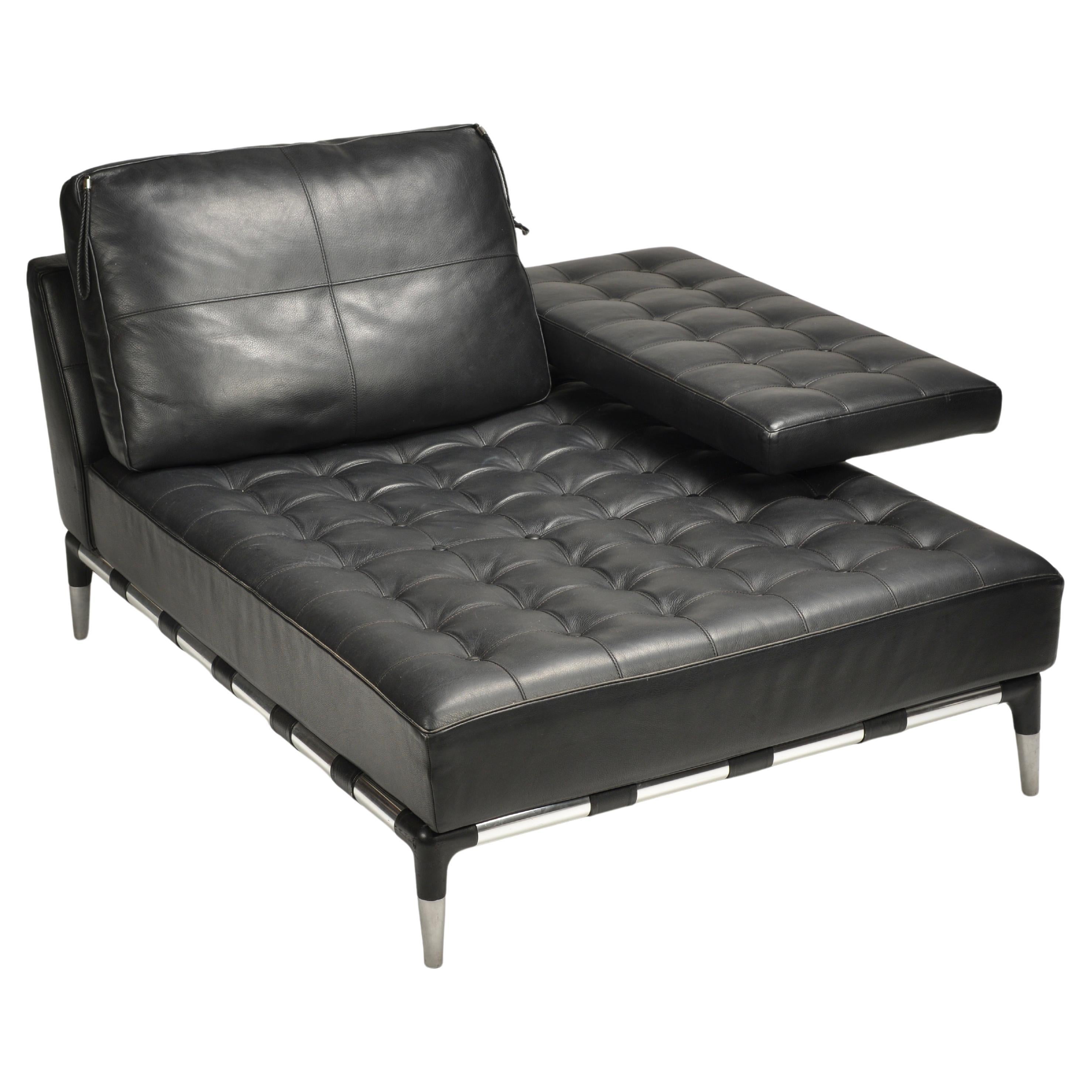 Phillippe Starck Prive Chaiselongue aus Stahl und Leder