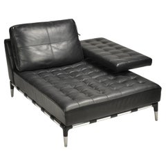 Chaise longue Prive en acier et cuir de Phillippe Starck