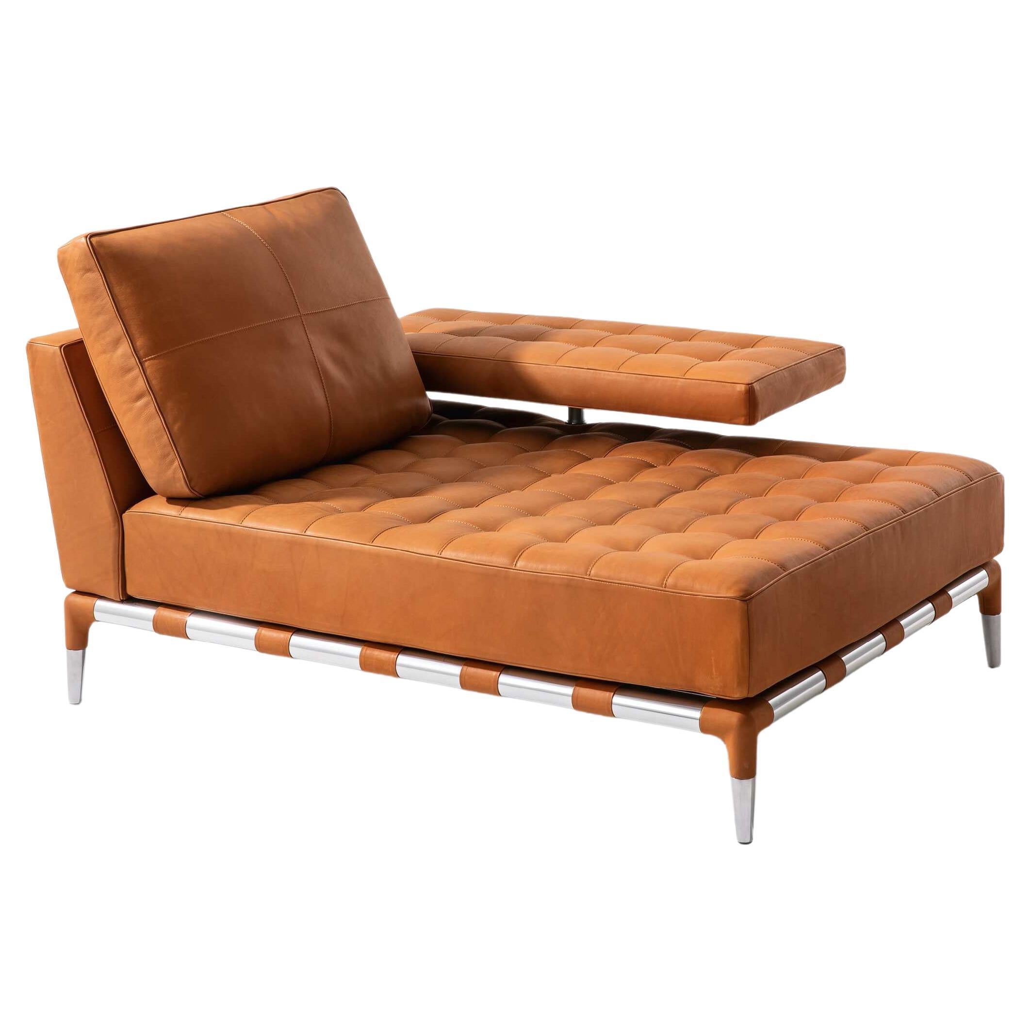 Phillippe Starck Prive Sofa aus Stahl und Leder  im Angebot 4