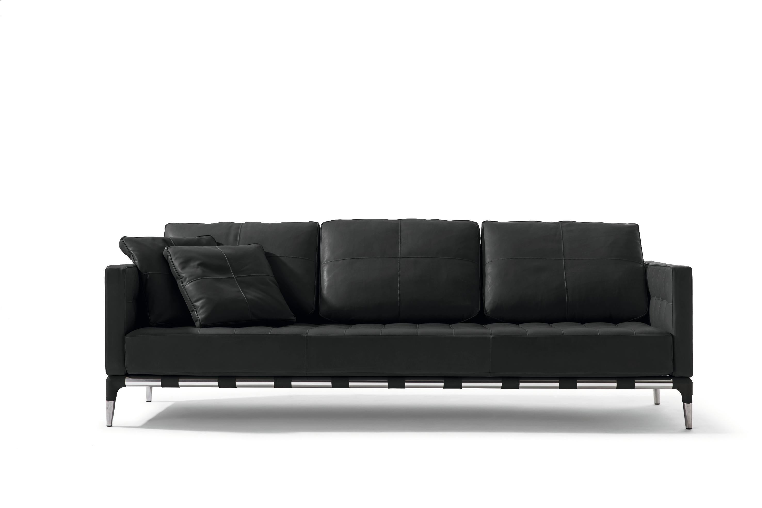 Phillippe Starck Prive Sofa aus Stahl und Leder  im Angebot 1