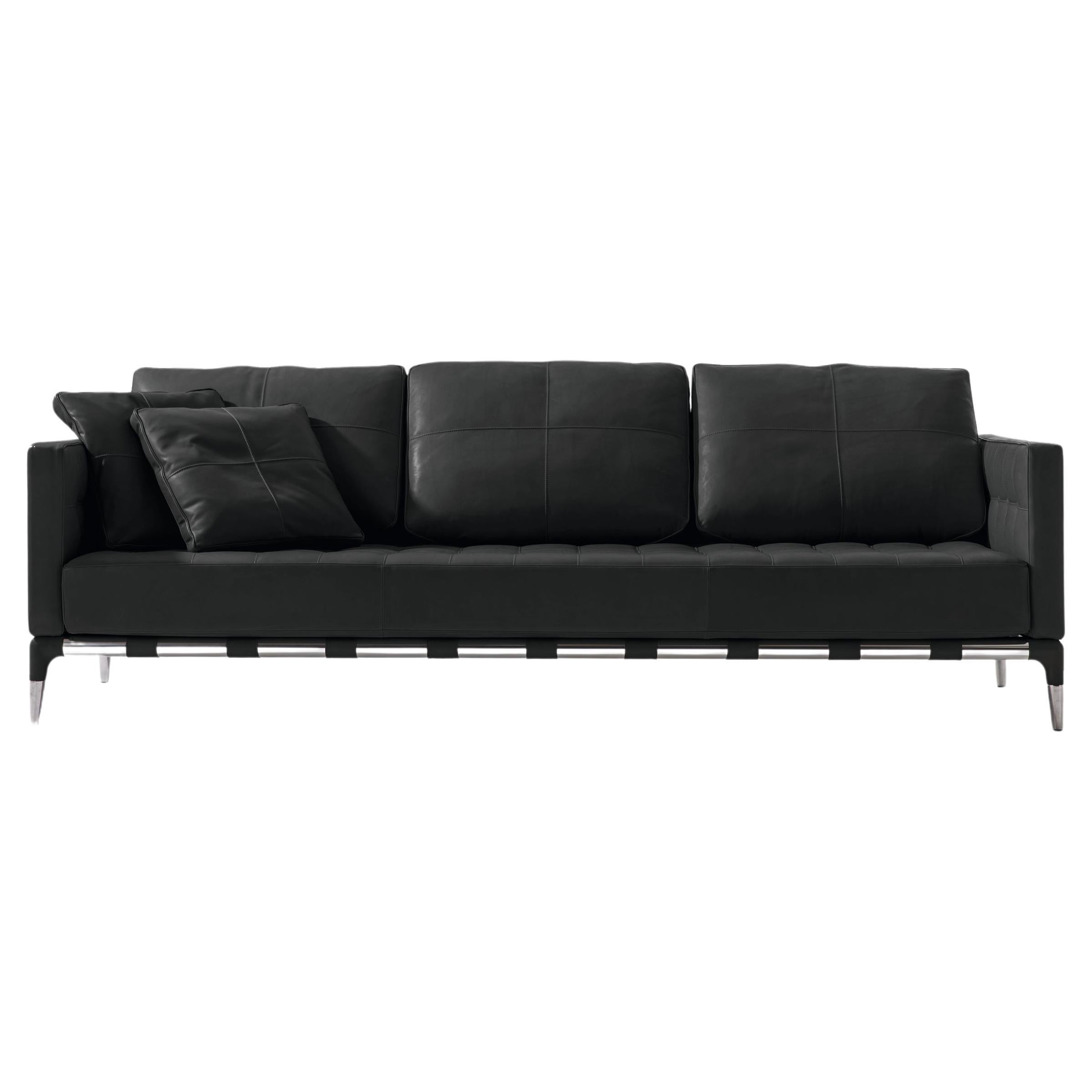 Phillippe Starck Prive Steel And Leather Sofa  For Sale